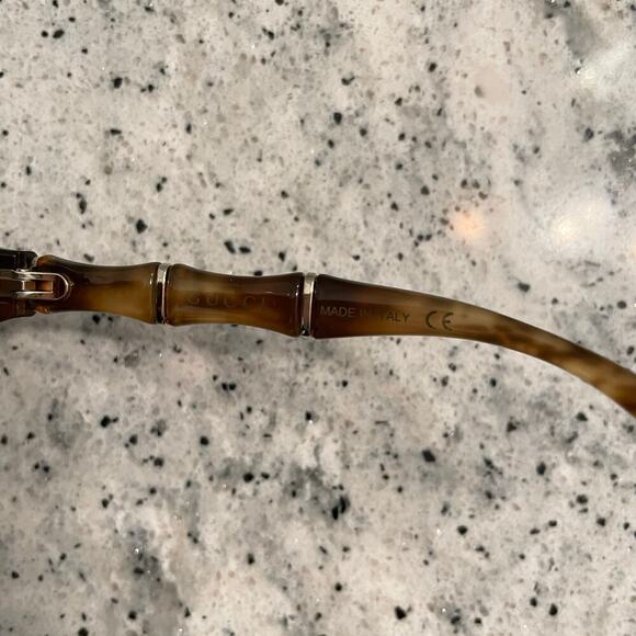 Gucci Bamboo Sunglasses GG0505S Brown Horn Rounded Square with Case main image 7